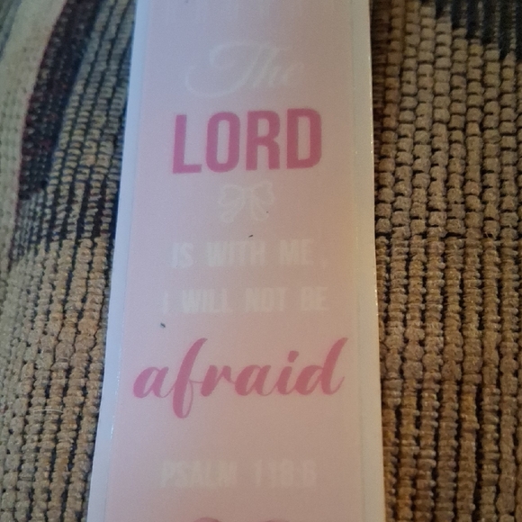 Other - Pink Devotional Bookmark The Lord Not Afraid Design Christian Religious